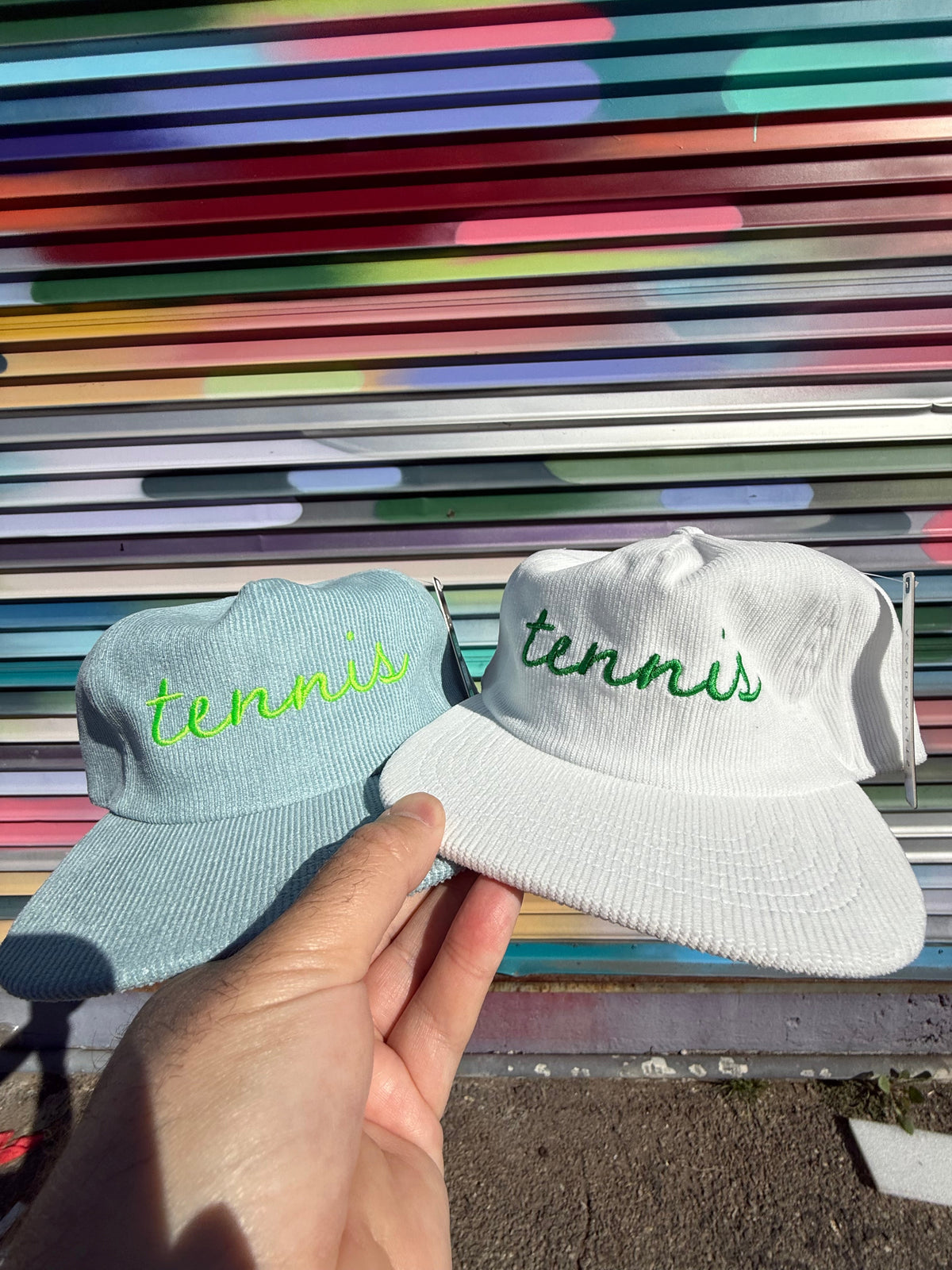 Tennis Cursive Corduroy Hat