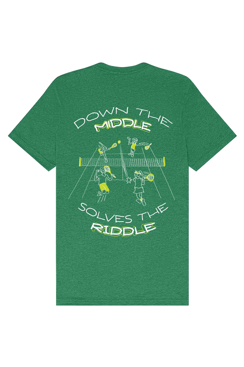 Down the Middle Solves the Riddle Tee